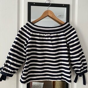 JCrew top elastic shoulder